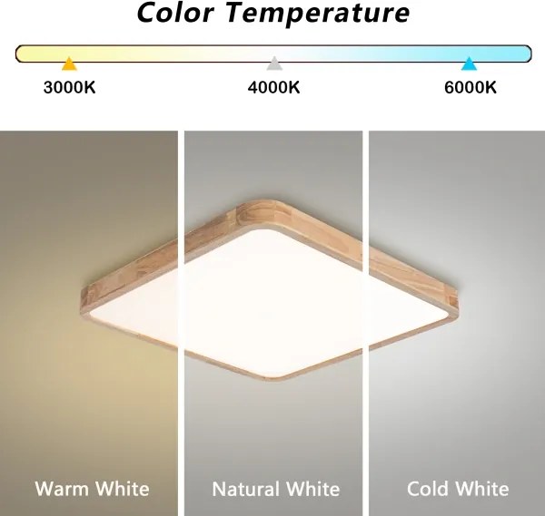 Brilagi - dimmelhető LED lámpatest WOODLINE SQUARE LED/80W/230V tölgy 60x60 cm + távirányító