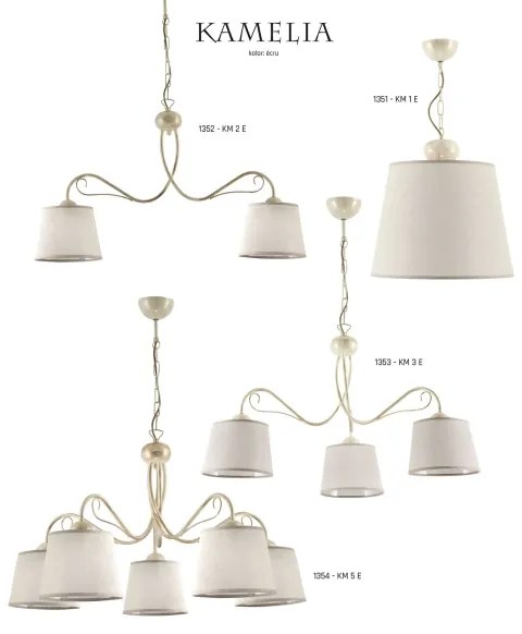 Jupiter 1354 - KM 5 E - Csillár láncon KAMELIA 5xE27/60W/230V