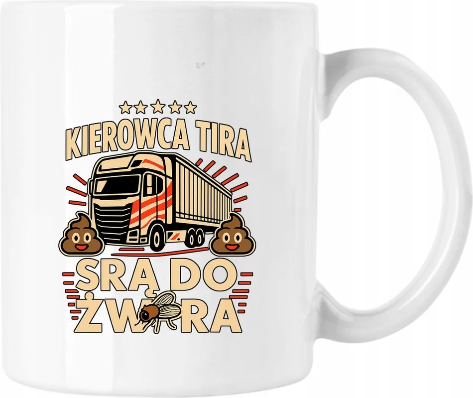 Tira sofőr bögre kavicshoz fehér 330ml