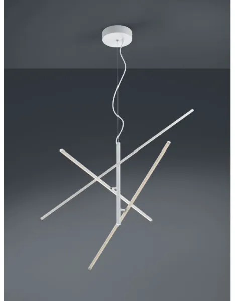 Trio - LED Dimmelhető csillár zsinóron TIRIAC 3xLED/8,5W/230V fehér