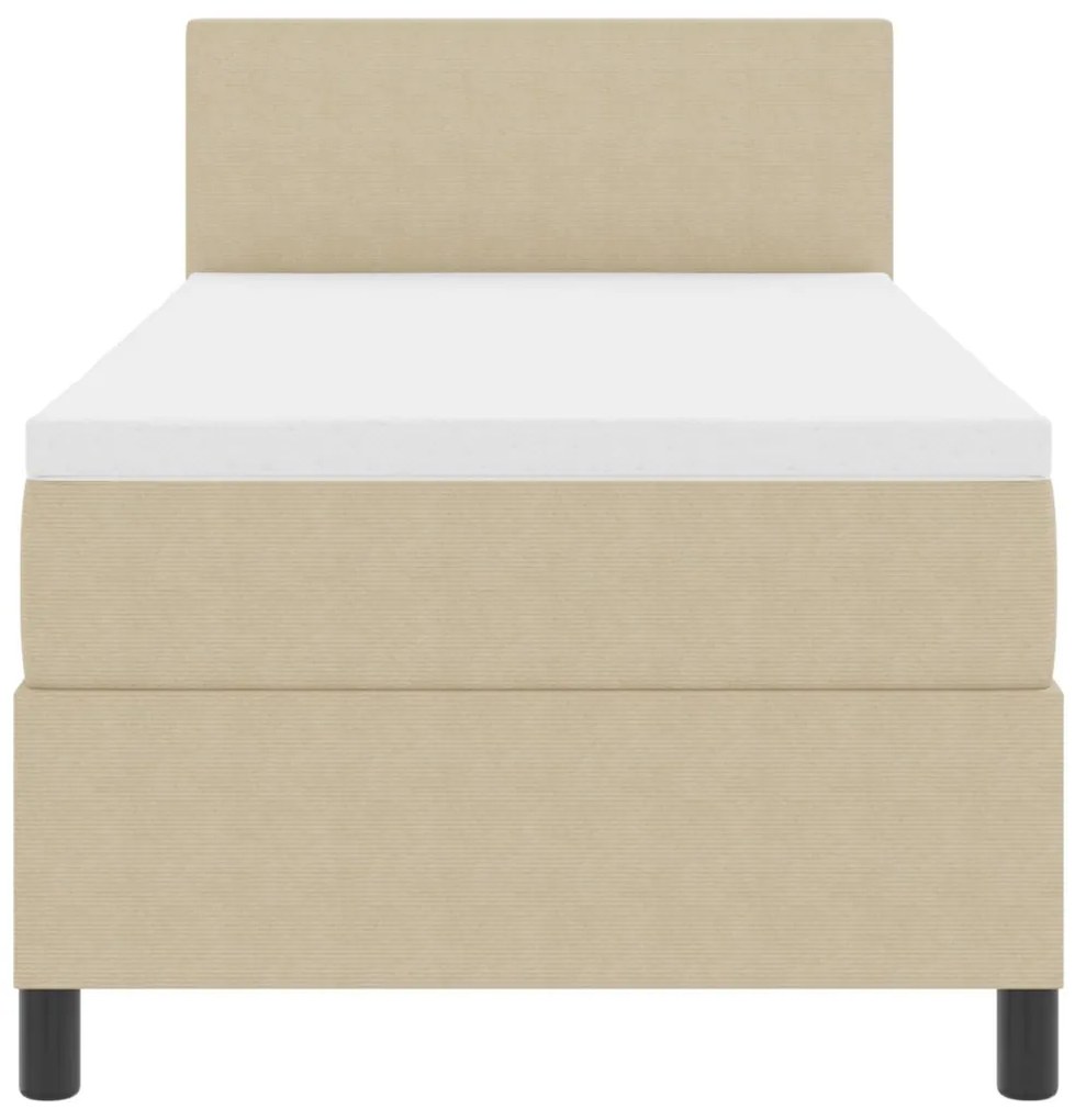 Boxspring ágy matraccal Világos zöld szürke Egyszemélyes Kordbársony