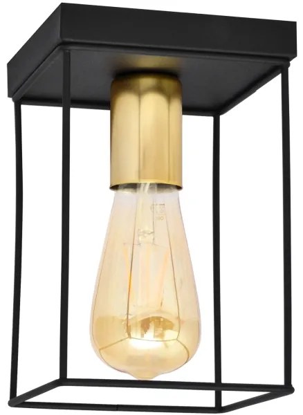 Mennyezeti lámpa FINN 1xE27/15W/230V fekete/arany