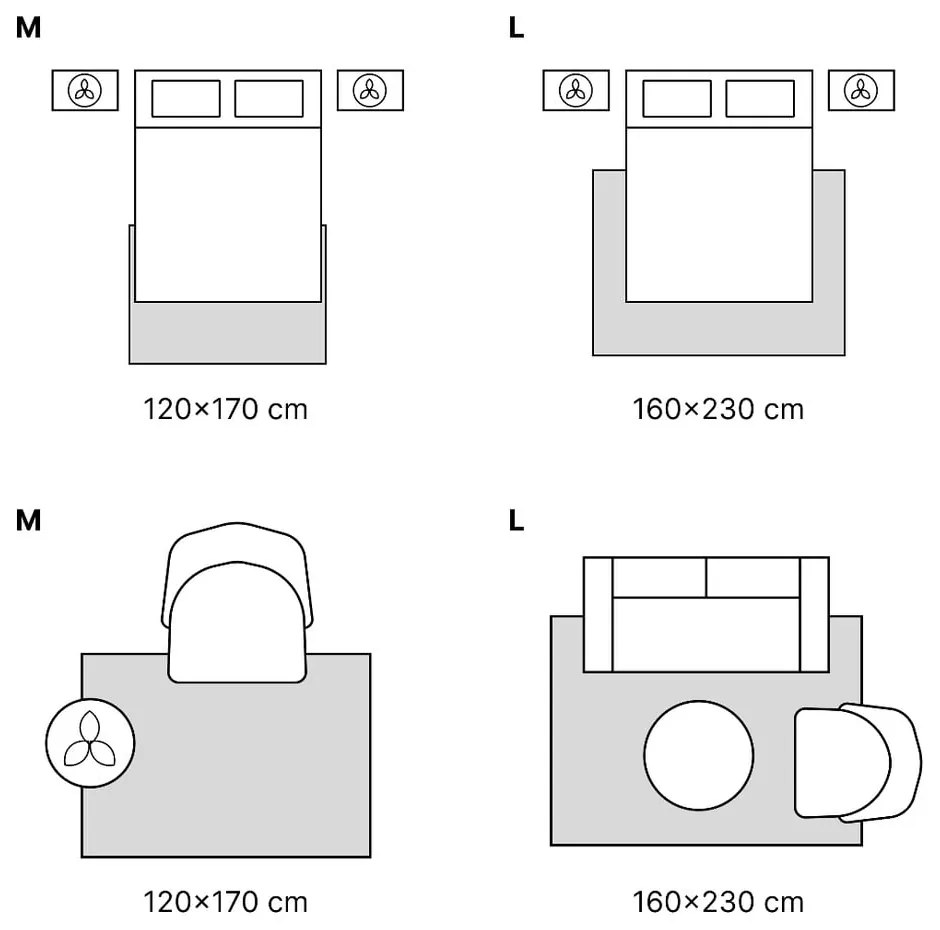 Kalia Abstract kék szőnyeg, 120 x 170 cm - Universal