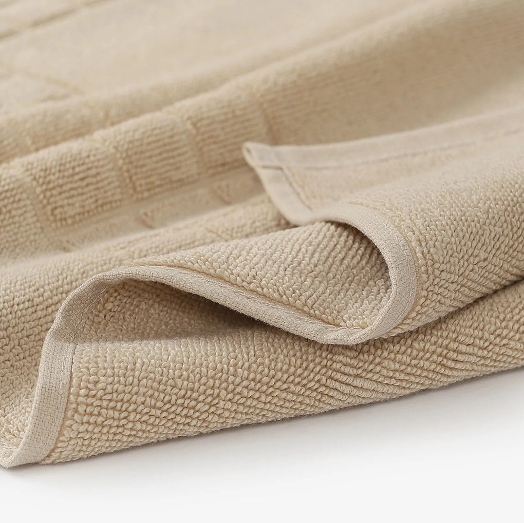 Goldea frottír fürdőszobai szőnyeg mozaika – bézsínű 50 x 70 cm