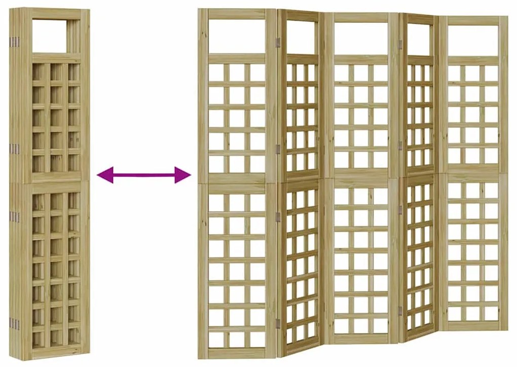 Kültéri adatvédelmi képernyő Kézi 5 pcs Barna 200 x 180 cm