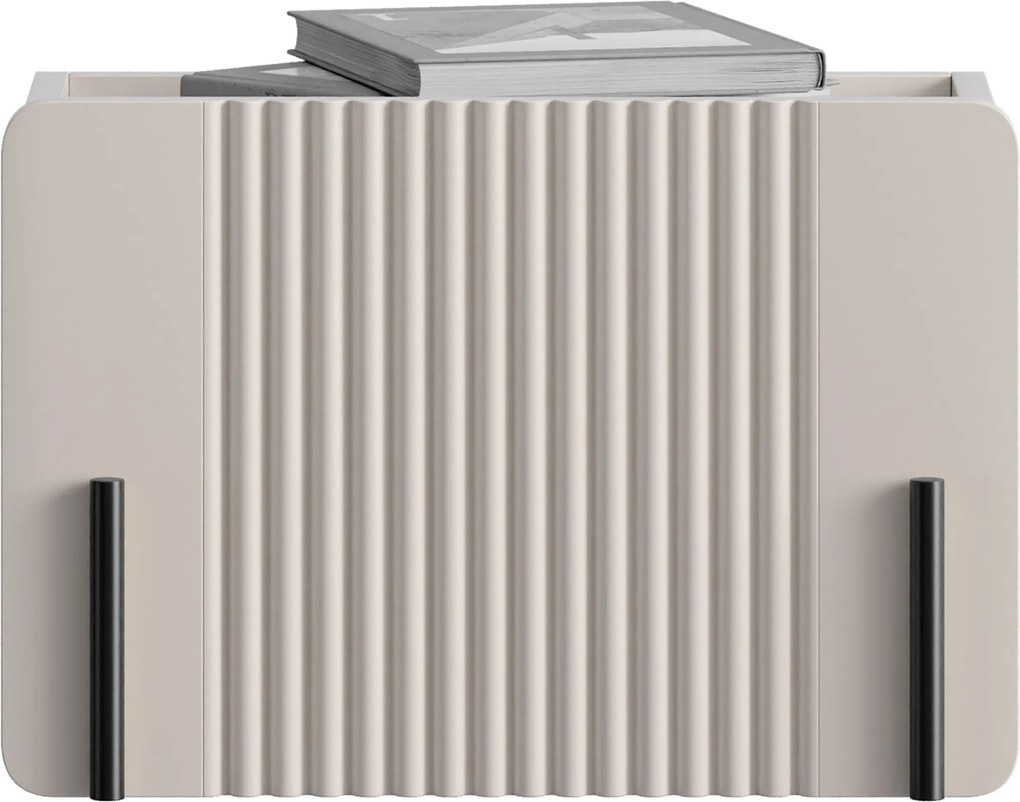 Malmi fali éjjeliszekrény 45 cm fiókkal - kasmír / fekete