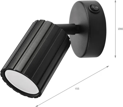 Brilagi - CRISPINA fali spotlámpa 1xGU10/10W/230V fekete