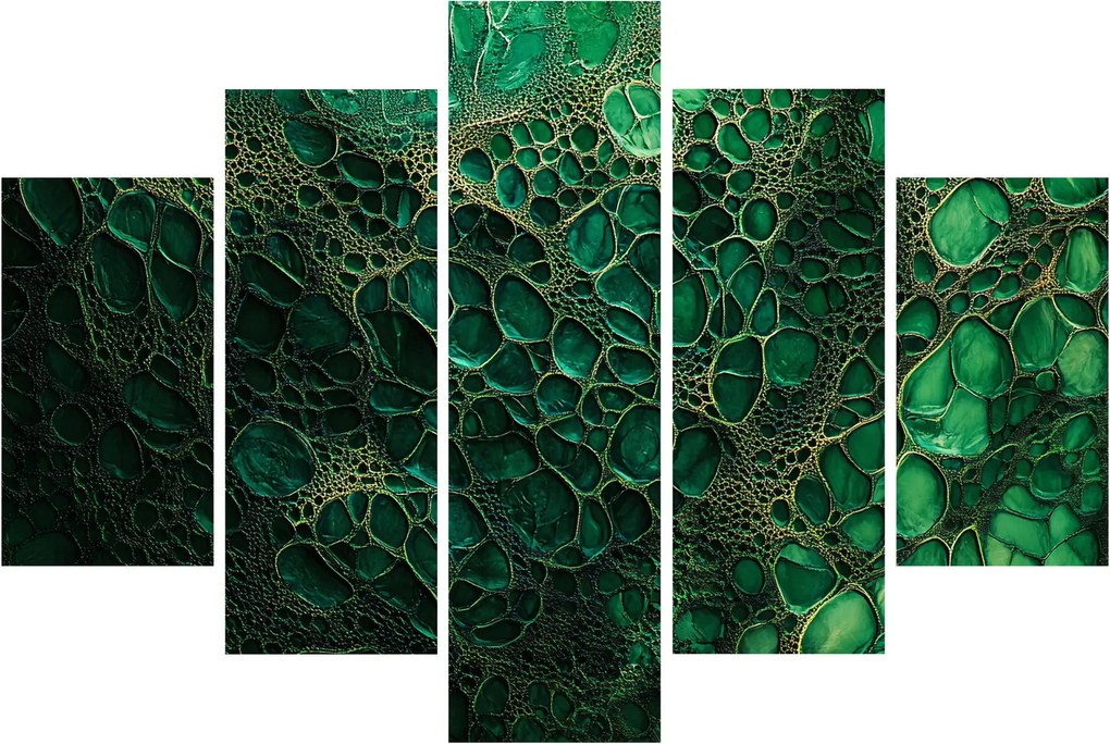 Kép - Zöld mikroszkópos kép (150x105 cm)