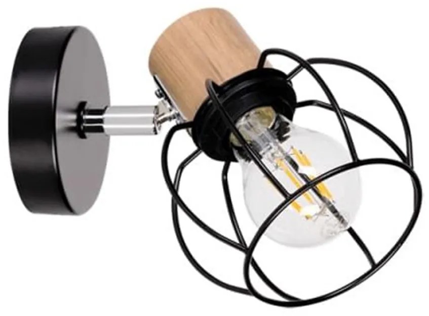 Spot-Light 26114104 - Fali spotlámpa PHIPHI 1xE27/60W/230V tölgy