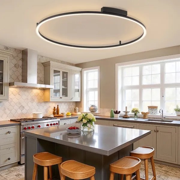 Brilagi - PORTOFINO LED dimmelhető lámpatest, 85W/230V, átm. 120 cm, fekete + távirányító