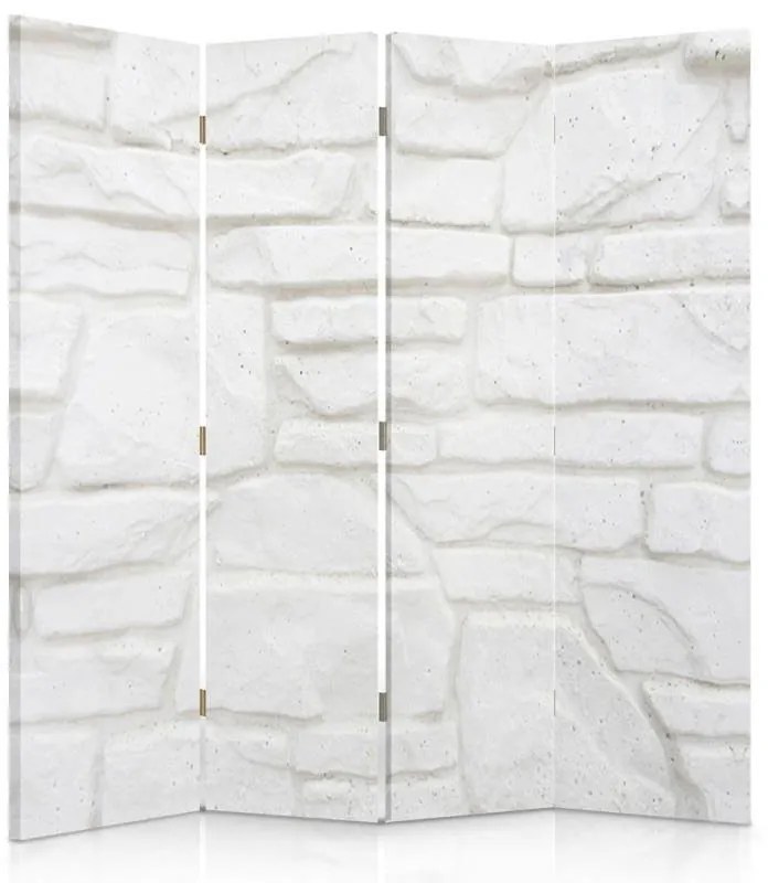 Gario Paraván Fehér homokko fal Méret: 145 x 170 cm, Kivitelezés: Klasszikus paraván