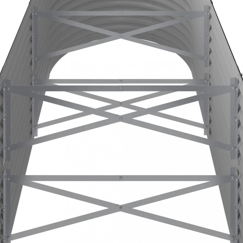 antracitszürke horganyzott acél kerti magaságyás 224x80x68 cm