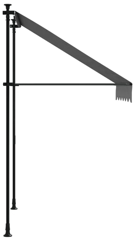 antracit szövet és acél feltekerhető napellenző 150 x 150 cm