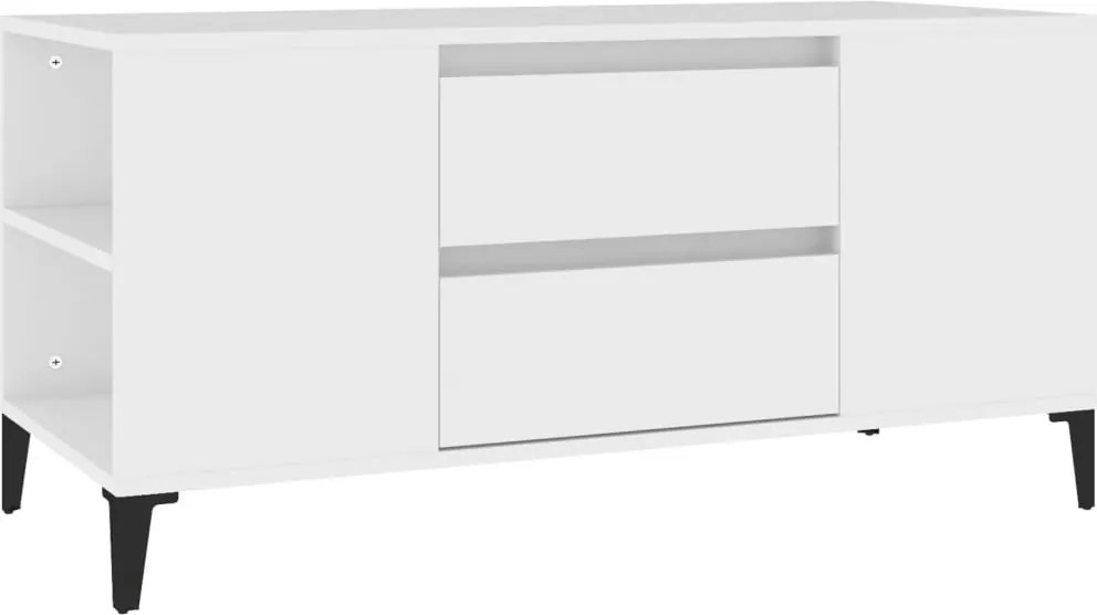 vidaXL fehér szerelt fa TV-szekrény 102x44,5x50 cm