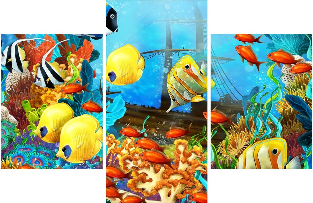 Kép - színes korallzátony (90x60 cm)