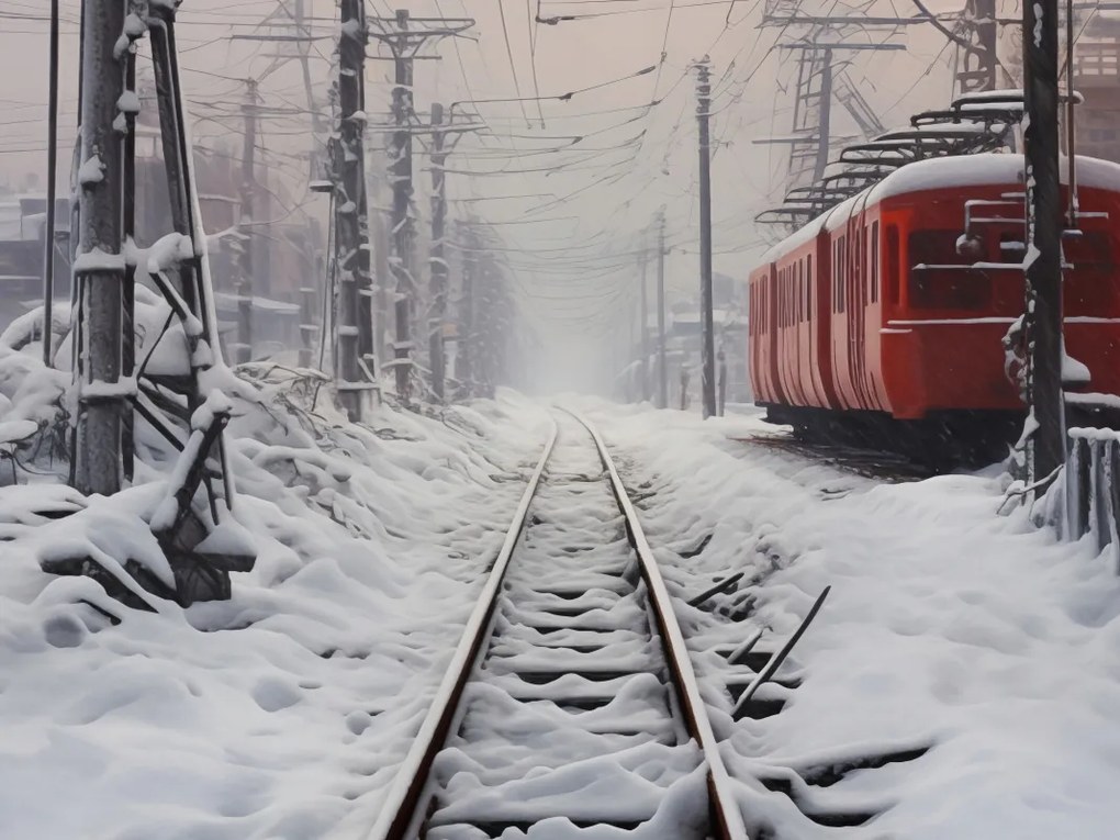 Poszter 80x60cm Utazás a síneken