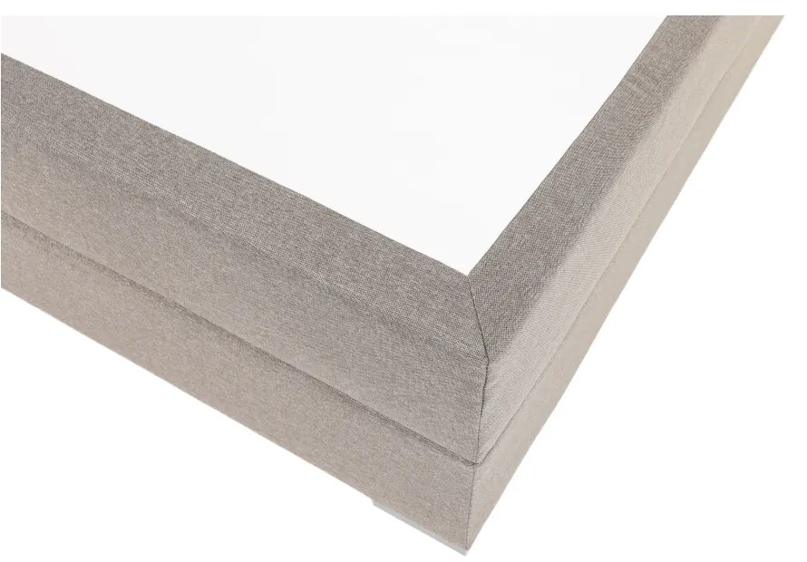 Boxspring típusú ágy 140x200, szürkésbarna taupe, FERATA TV KOMFORT