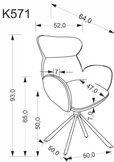 K-571 étkezőszék fahéj