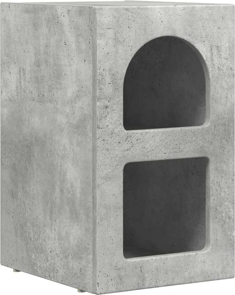 vidaXL Éjjeli asztal Beton Szürke 29,5 x 33,5 x 50 cm Faanyag