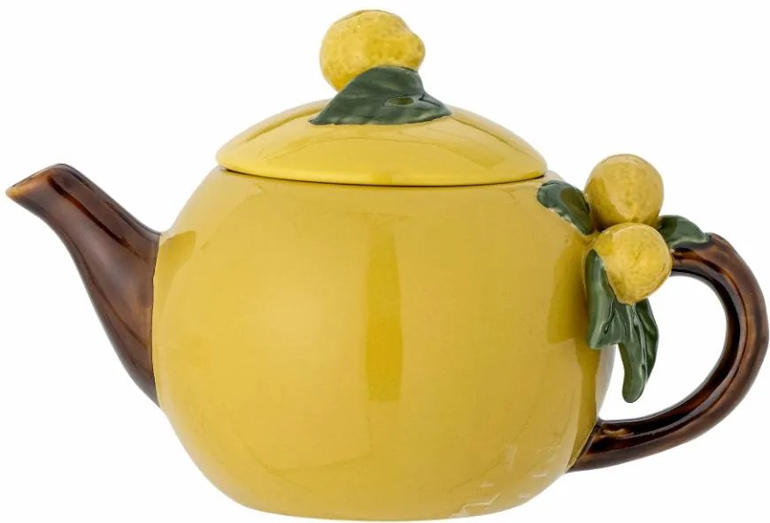 Bloomingville Limone Kerámia Teáskanna Citrom Sárga motívummal