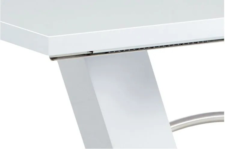 Masă modernă 120+40x80 cm. Culoare alb Ht-510