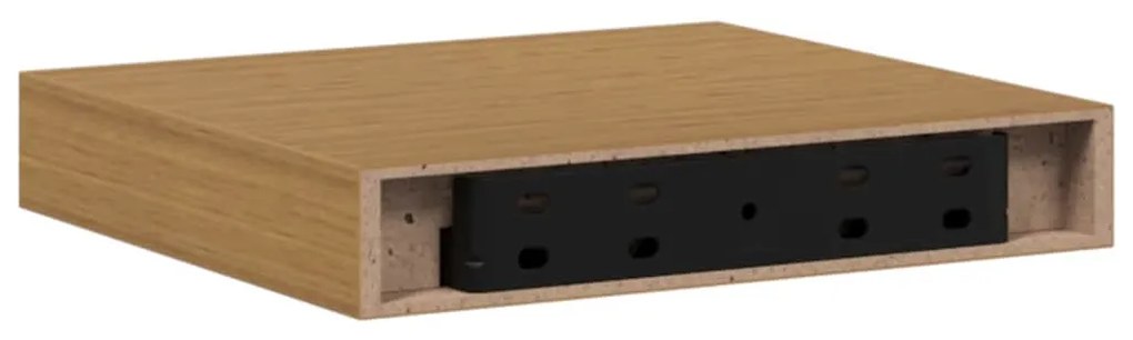 vidaXL Falpolc Falra szerelhető 4 pcs Bézs 23 x 23,5 x 4 cm Faanyag