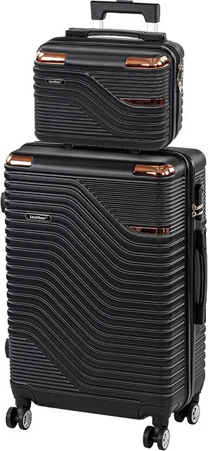 TraveLux Urban IV gurulós bőrönd szett fekete