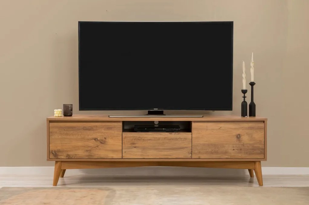 Vina TV-állvány, atlanti fenyő, 170 cm