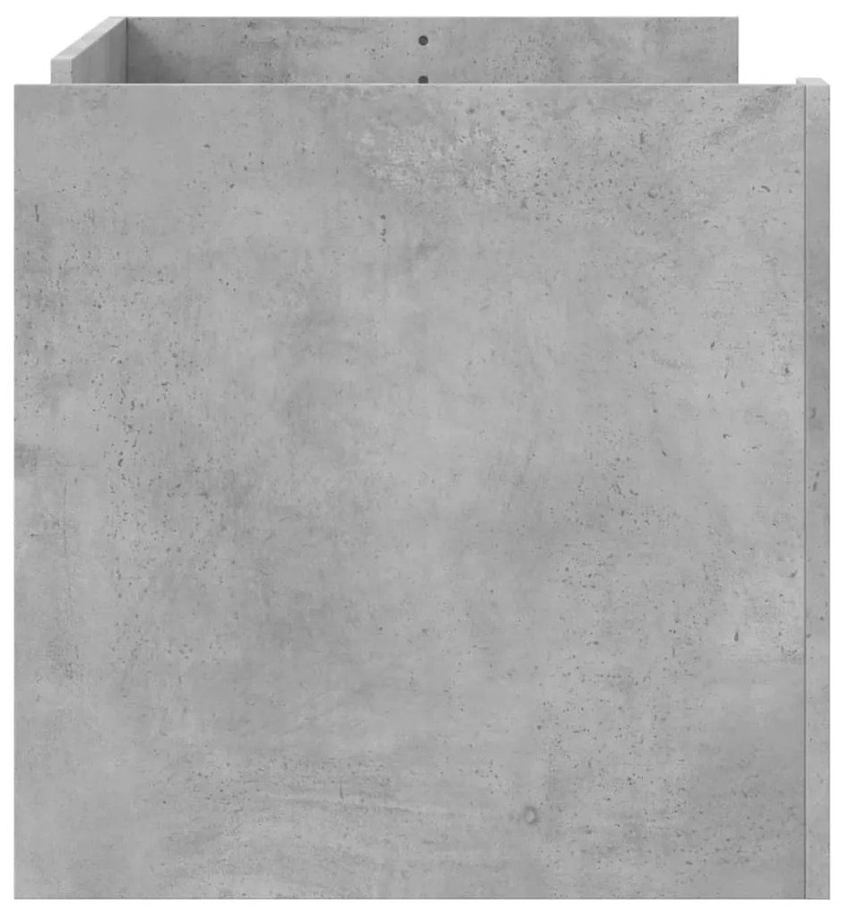 Betonszürke szerelt fa dohányzóasztal 100 x 50 x 50 cm