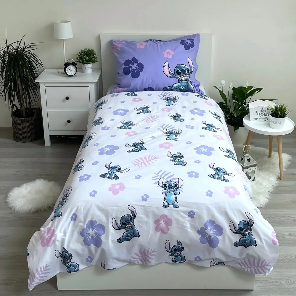 Egyszemélyes pamut gyerek ágyneműhuzat 140x200 cm Lilo and Stitch – Jerry Fabrics
