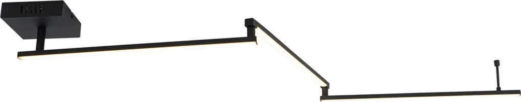 Mennyezeti lámpa fekete 150,8 cm LED-del, 3 fokozatú dimmerrel, állítható - Annuschka