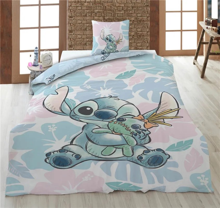 Disney Lilo és Stitch, A csillagkutya Cuddly ágyneműhuzat 140×200cm, 65×65 cm