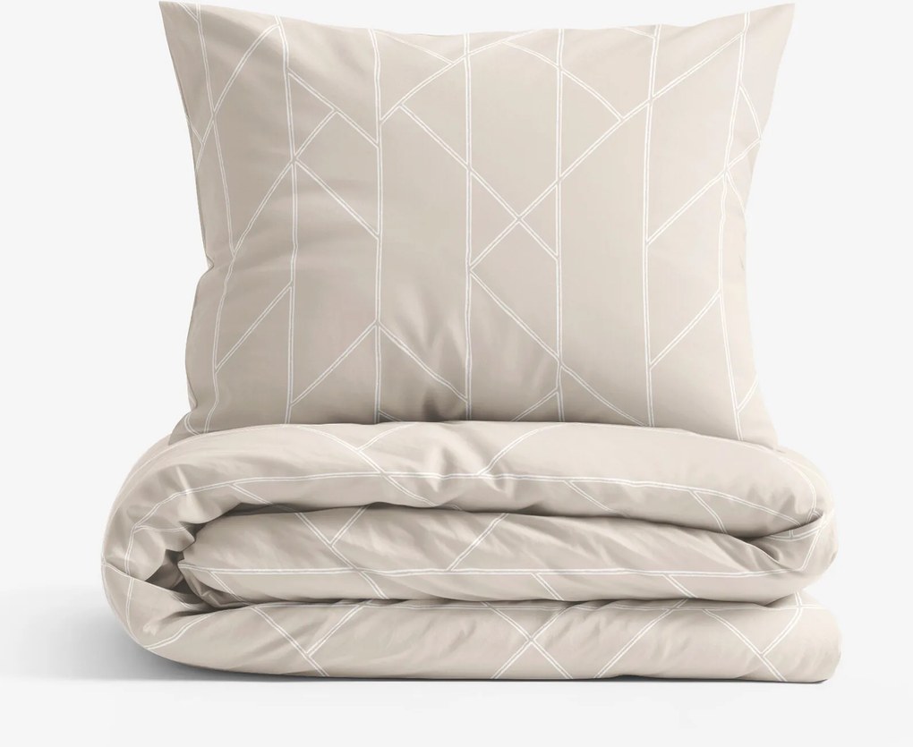 Goldea pamut ágyneműhuzat - geometriai vonalak lattén 140 x 200 és 70 x 90 cm