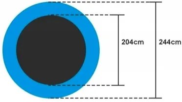 Minőségi kerti trambulin 244 cm