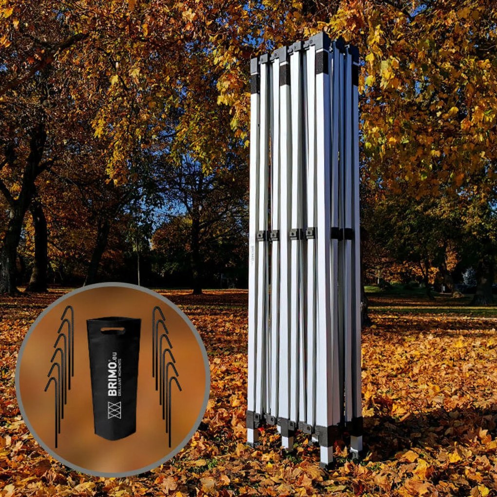 Nožnicový sátor 3x6 ALU falak nélkül - Alumínium keret, vízálló - falak nélkül - Narancs