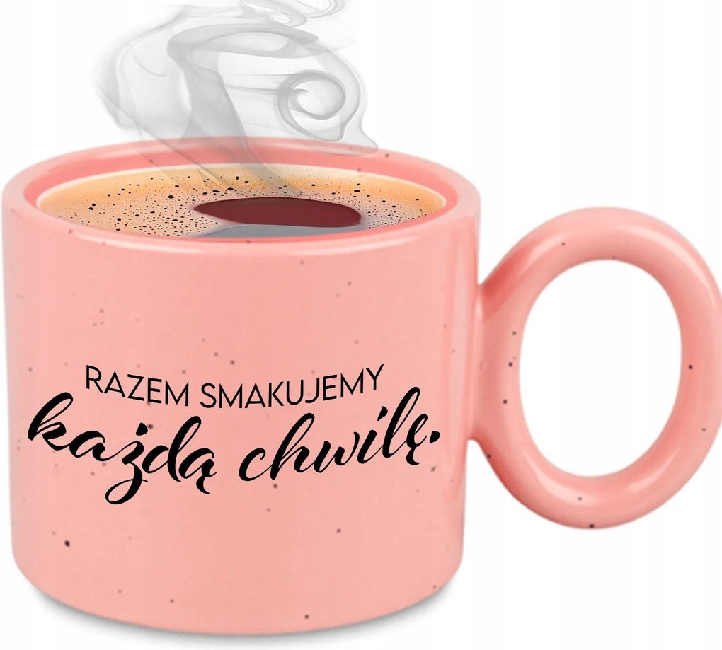 Bögre XXL Rózsaszín Pároknak Évfordulós Ajándék Együtt Ízlelünk Minden Pillanatot