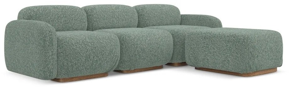 Világoszöld moduláris sarokkanapé (variálható sarok) Ailani – Makamii