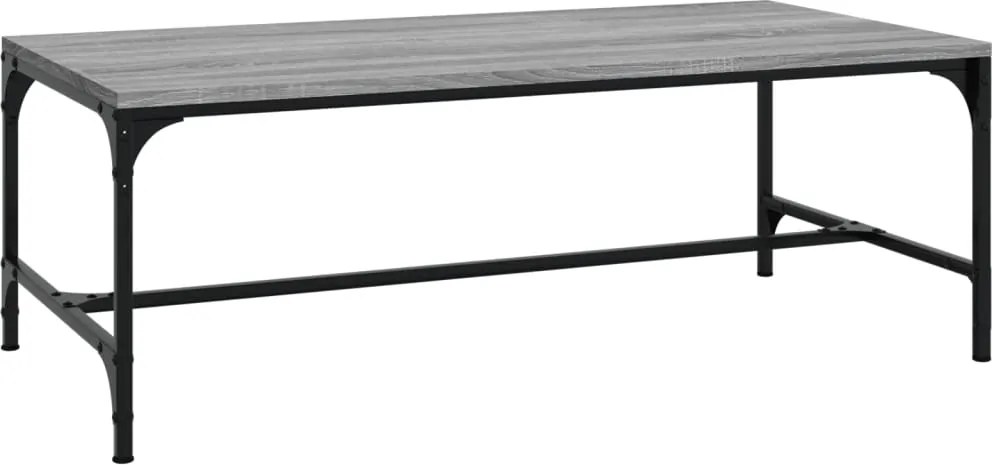 vidaXL szürke sonoma szerelt fa dohányzóasztal 100 x 50 x 35 cm