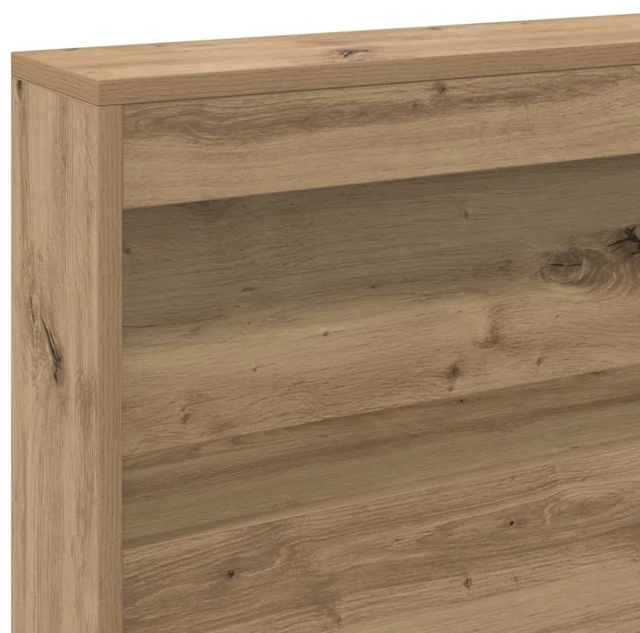 Tároló fejtámla polcokkal kézműves tölgy 150 cm Faanyag