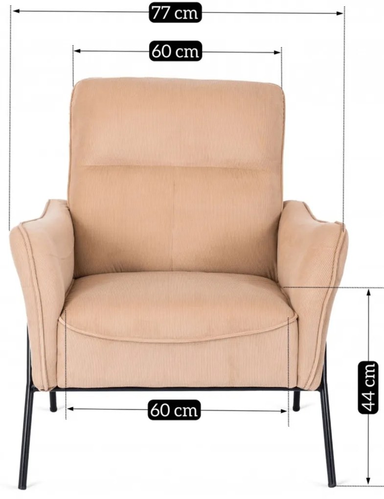 Fotel Bézs Színben. ALBERTO