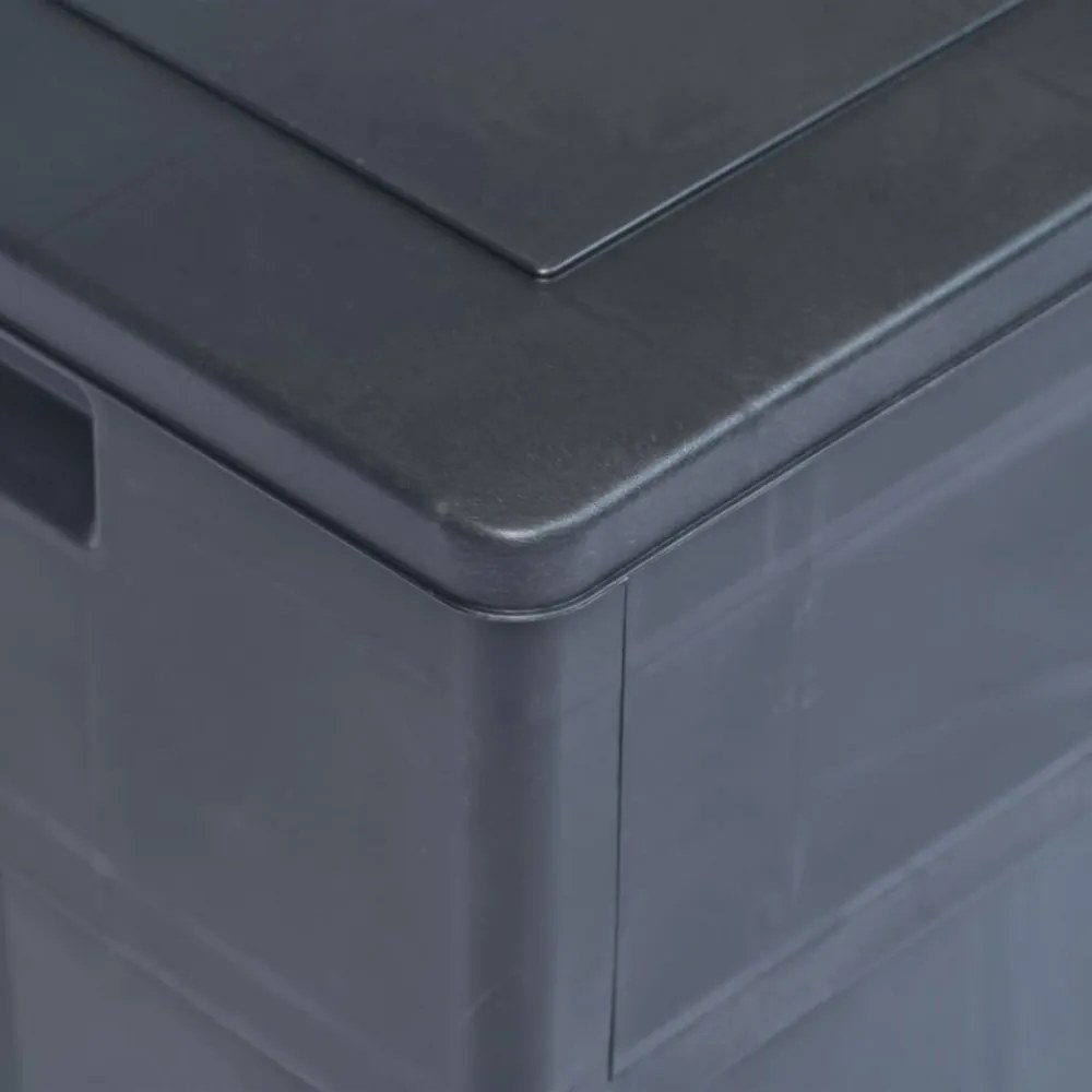 fekete kerti tárolóláda 320 L