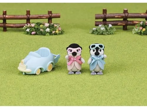 Sylvanian Families Baby Penguins ikrek autóval