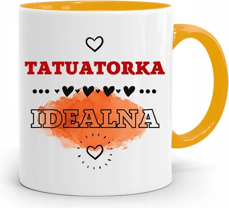 Tetoválóknak Tetováló Bögre Sárga Ajándék fényképes nyomtatással