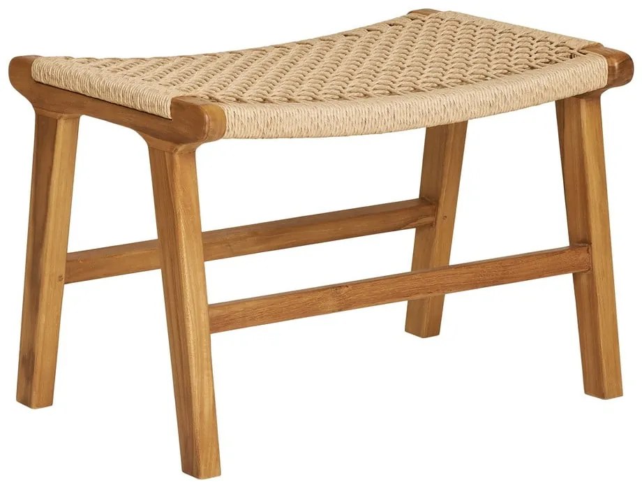 Natúr színű szőtt fotel lábtartóval Derby – House Nordic