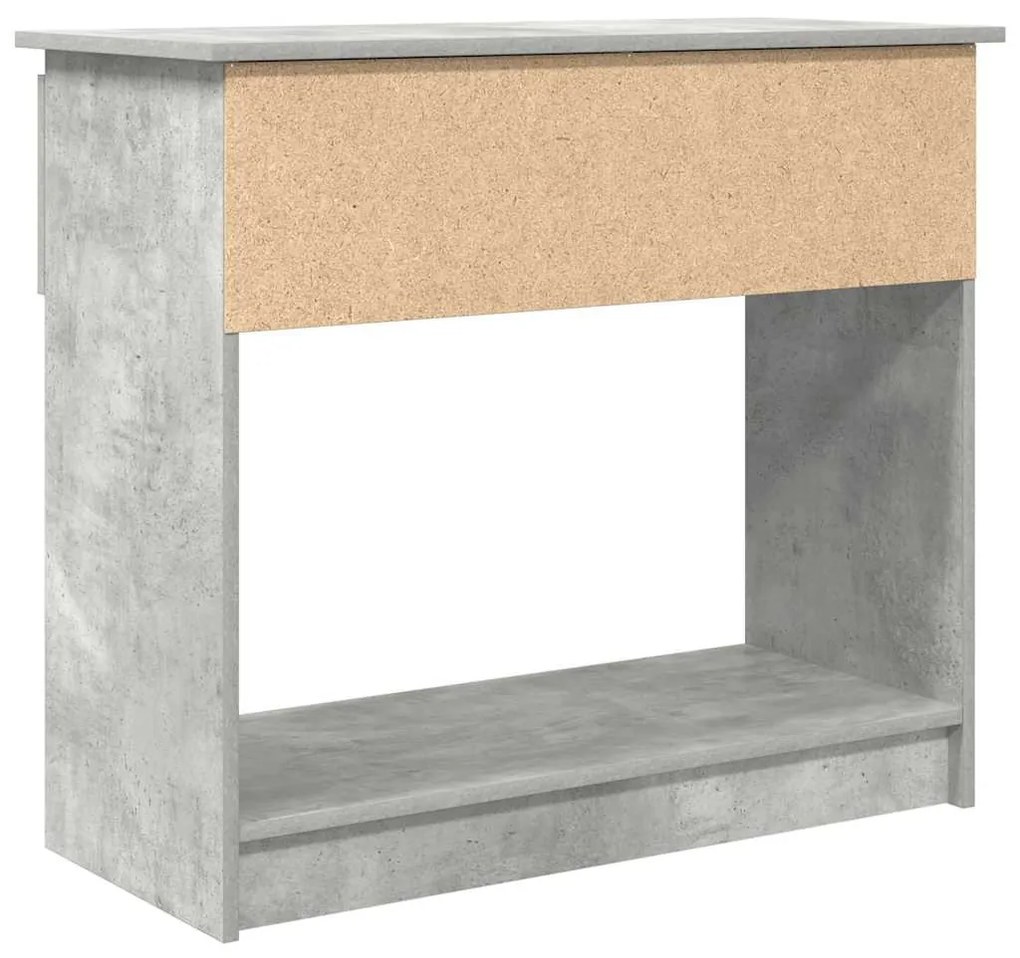 betonszürke konzolasztal fiókokkal 85,5x38,5x74,5 cm