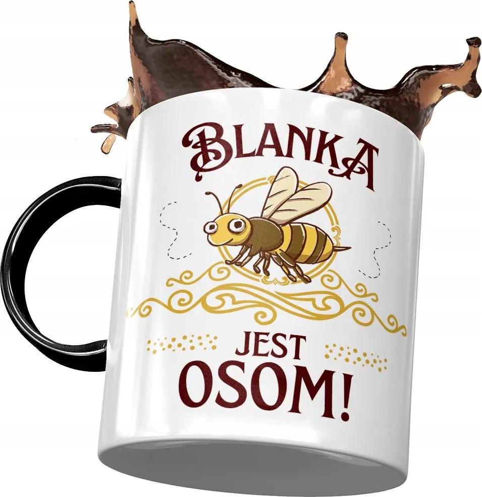 Fekete Bögre Blanka Barátnőknek Ajándék Nyomtatott Fotóval