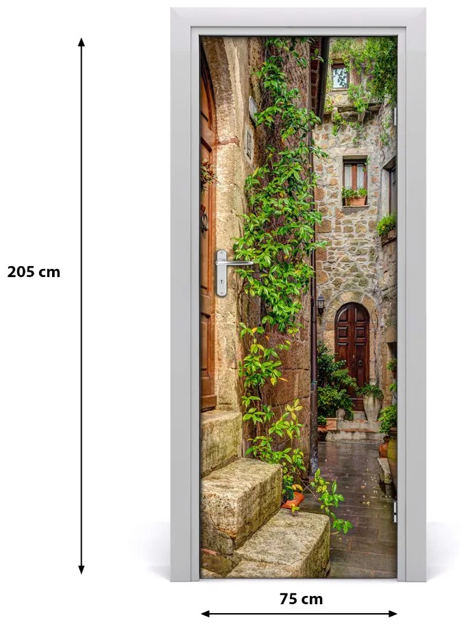 Ajtóposzter öntapadós olasz utcákon 95x205 cm