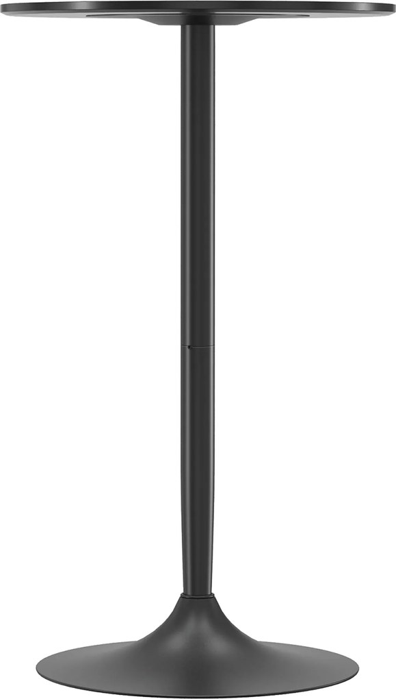 HOMCOM Bárasztal Bistro Asztal Ø60 x 102 cm Kerek Party Asztal Pult Asztal Nappaliba, Étkezőbe, Acél, Fekete | Aosom