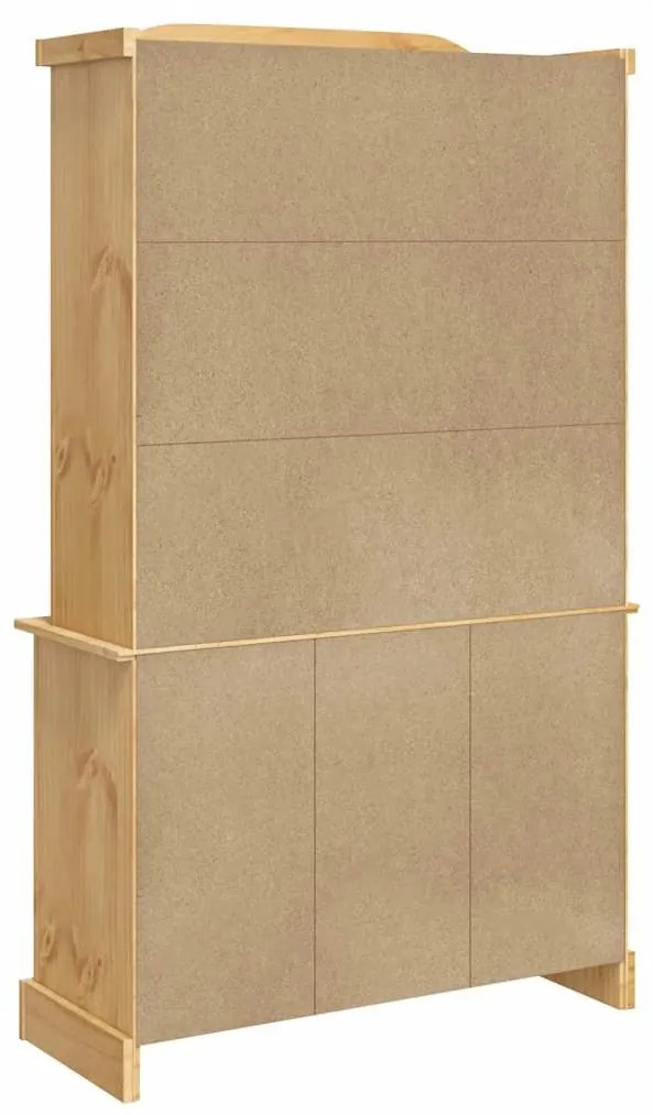 Corona barna tömör mexikói fenyő magasszekrény 112x43x196 cm