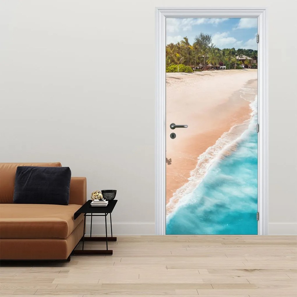 Fotótapéta ajtóra - Tengerparti futás (95x205cm)